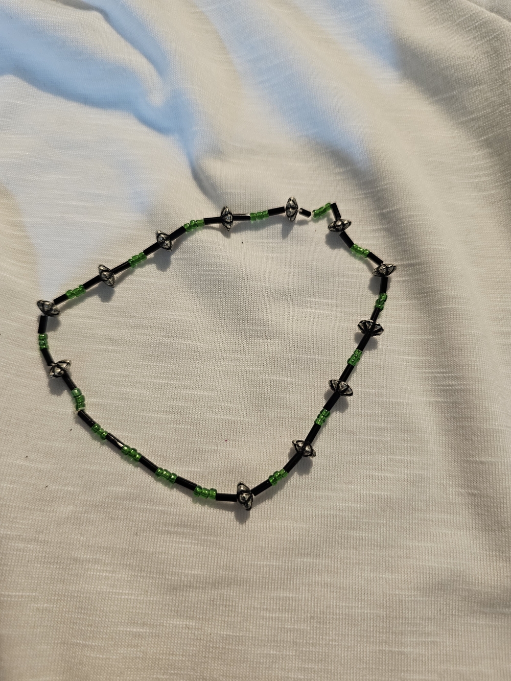 Handmade Green Bead Women’s Ankle Bracelet